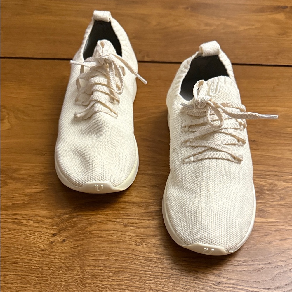 YUOOL Women's Casual White Knit Sneakers
